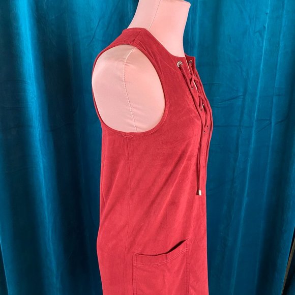 Forever 21 Faux Suede Lace Up Dress - Picture 7 of 10